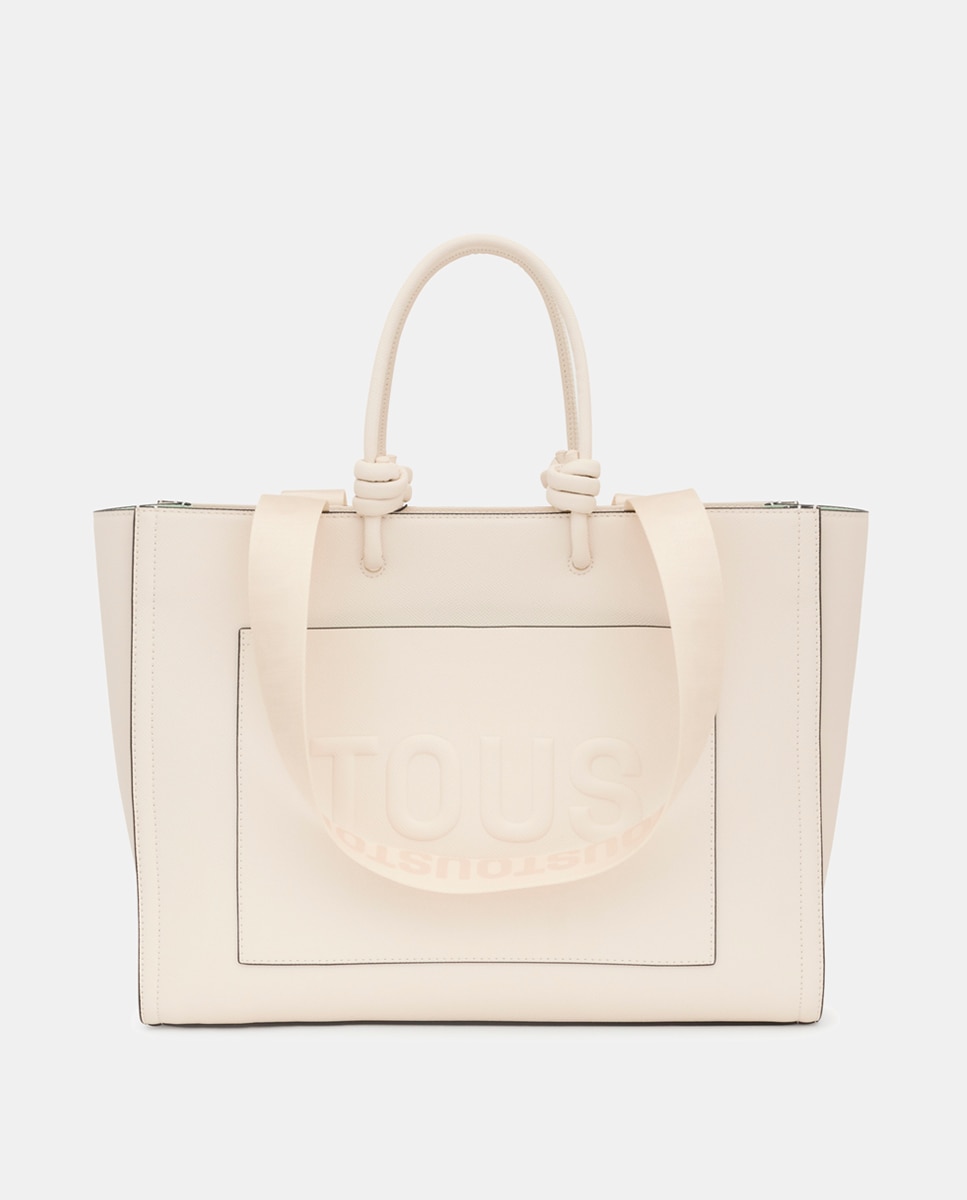 Imagen 1 de Bolso extra grande con cierre de cremallera y doble asa. - Tous - Beige Beige
