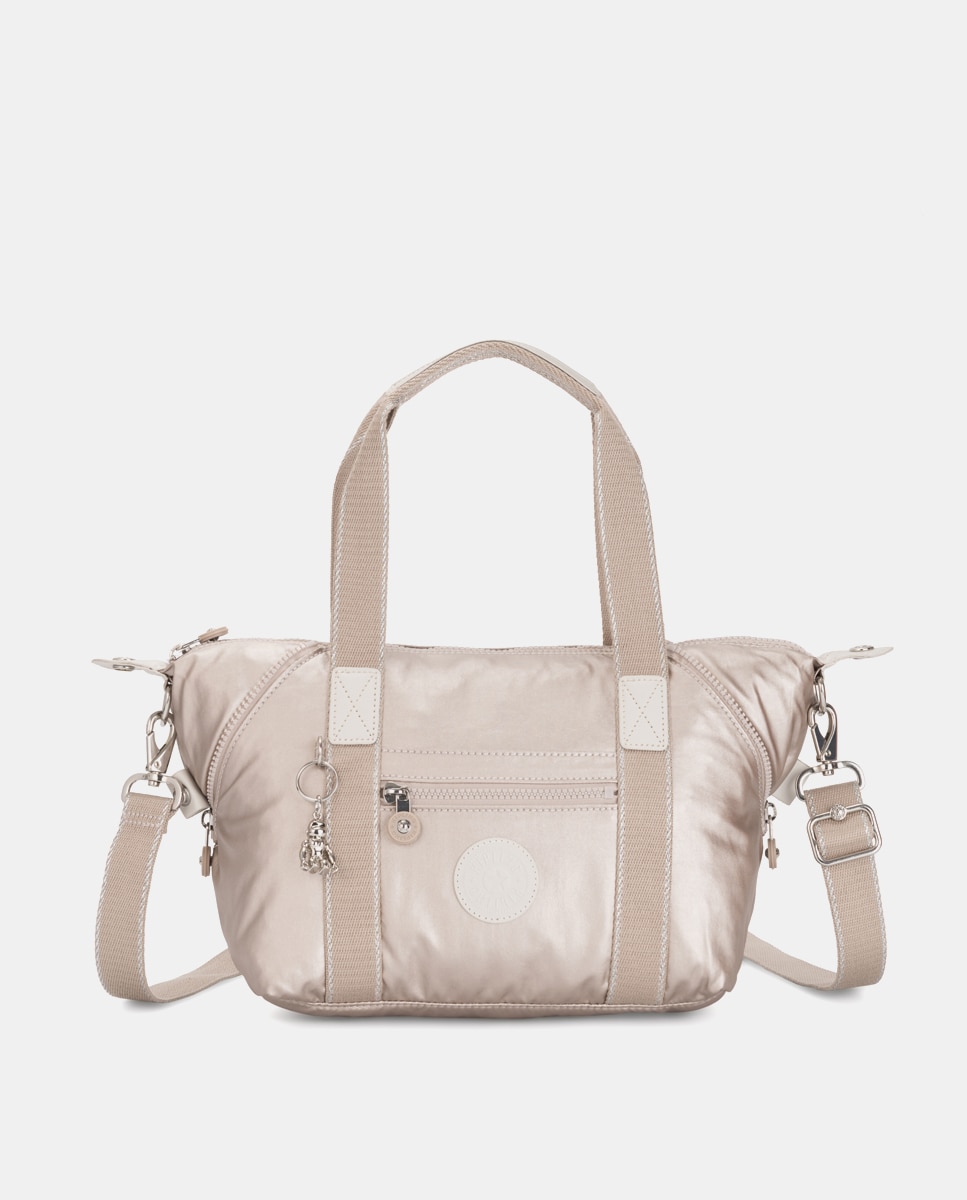 Mini Mala Tipo Tote com Correia Amovível Ouro-1