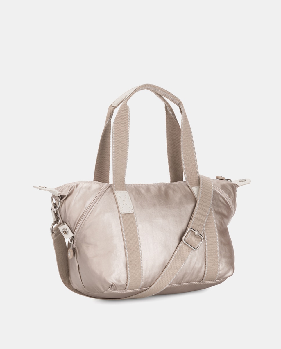 Mini Mala Tipo Tote com Correia Amovível Ouro-2