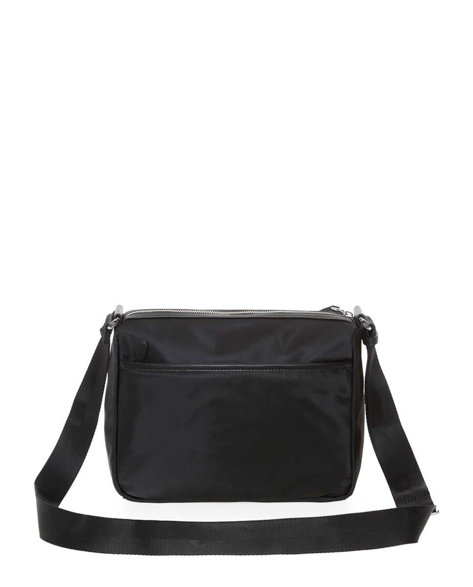 Mala a Tiracolo Média em Nylon Brilhante - Preto Preto-4
