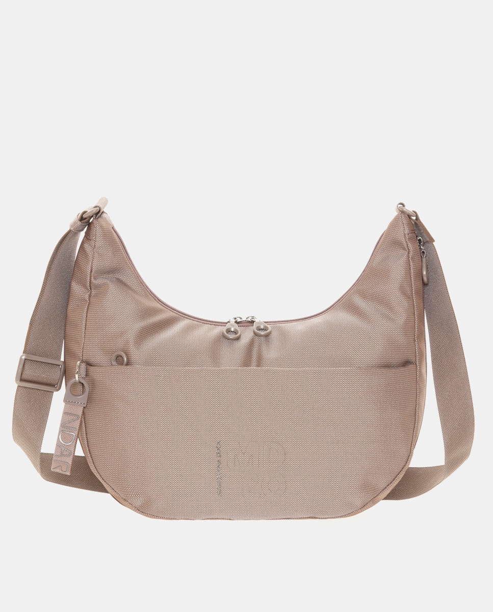Mala Hobo com Fecho de Correr - Castanho Claro Castanho-claro-1