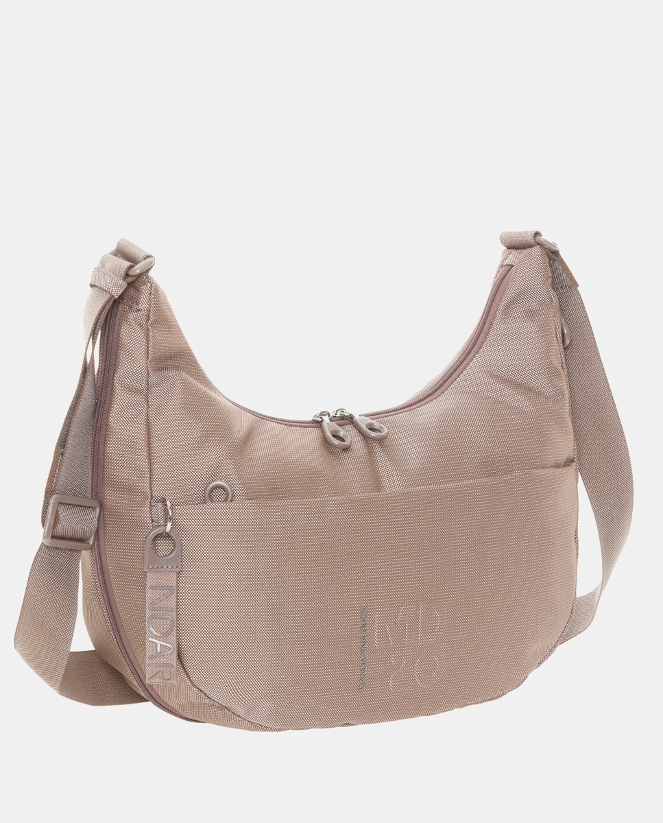 Mala Hobo com Fecho de Correr - Castanho Claro Castanho-claro-3