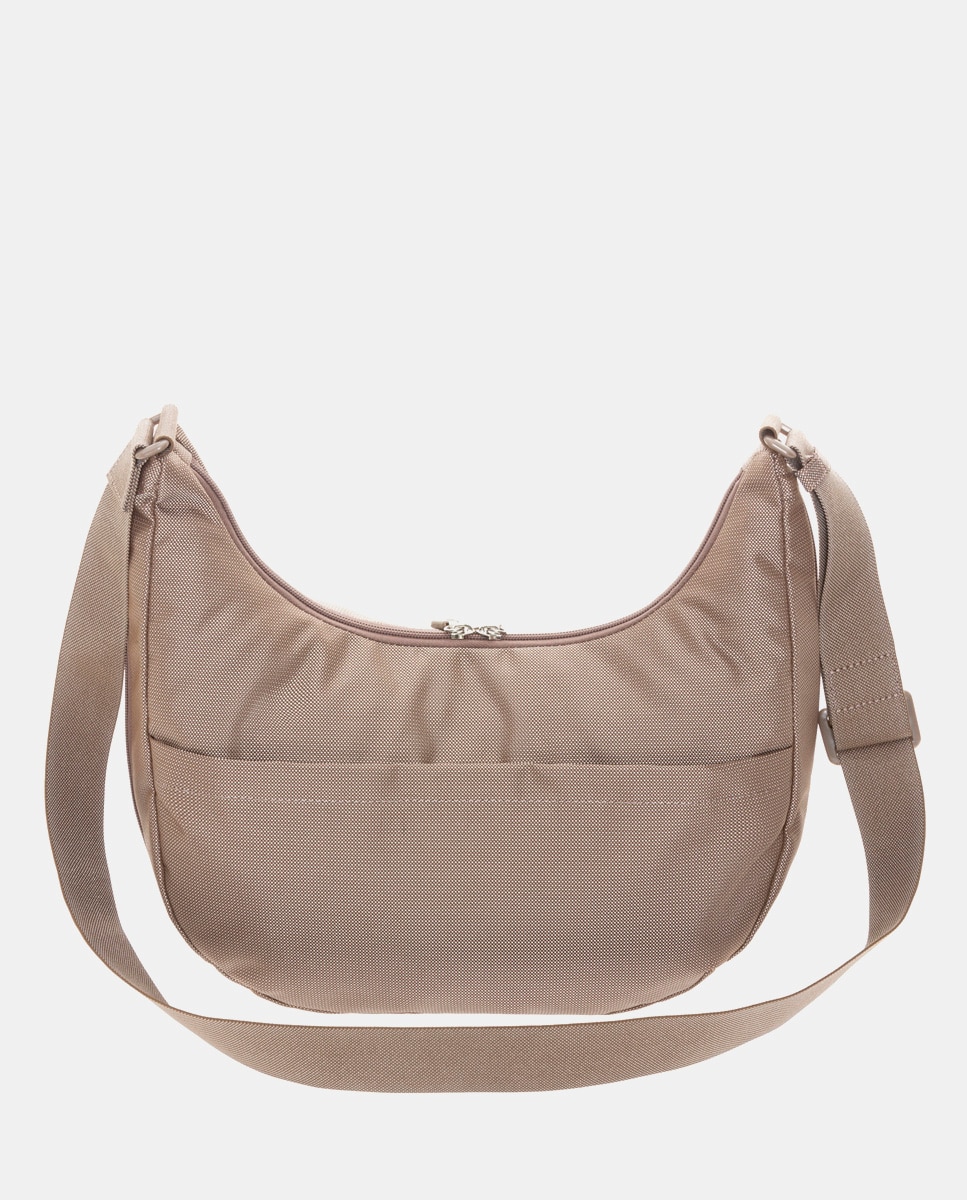 Mala Hobo com Fecho de Correr - Castanho Claro Castanho-claro-4