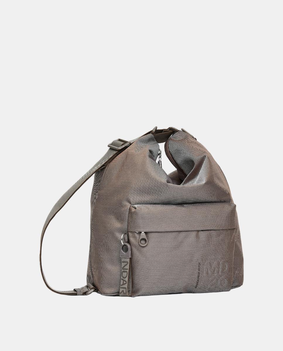 Mala de ombro coral conversível em mochila Castanho-claro-4