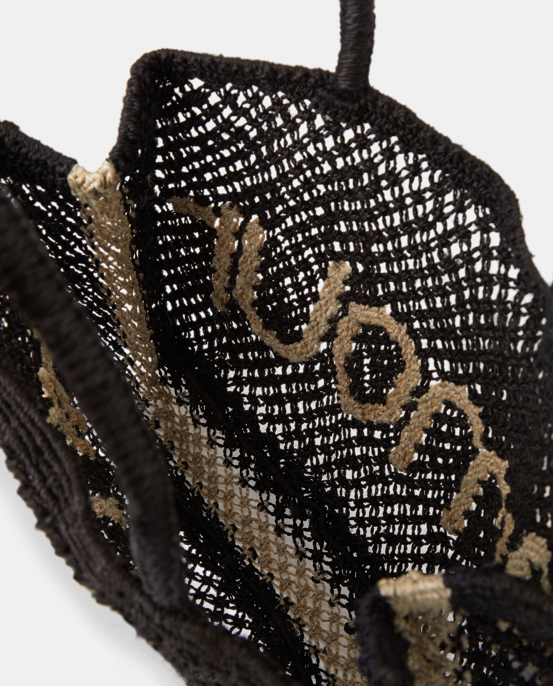 Mala Pequena Modelo Amour Word Bag - Preto Preto-3