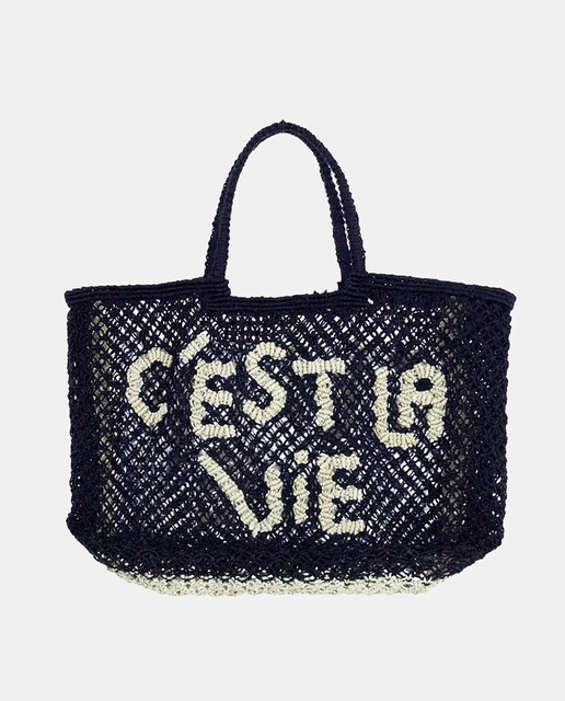 Imagem 0 de Mala Pequena Modelo Cést La Vie Word Bag - Fúcsia