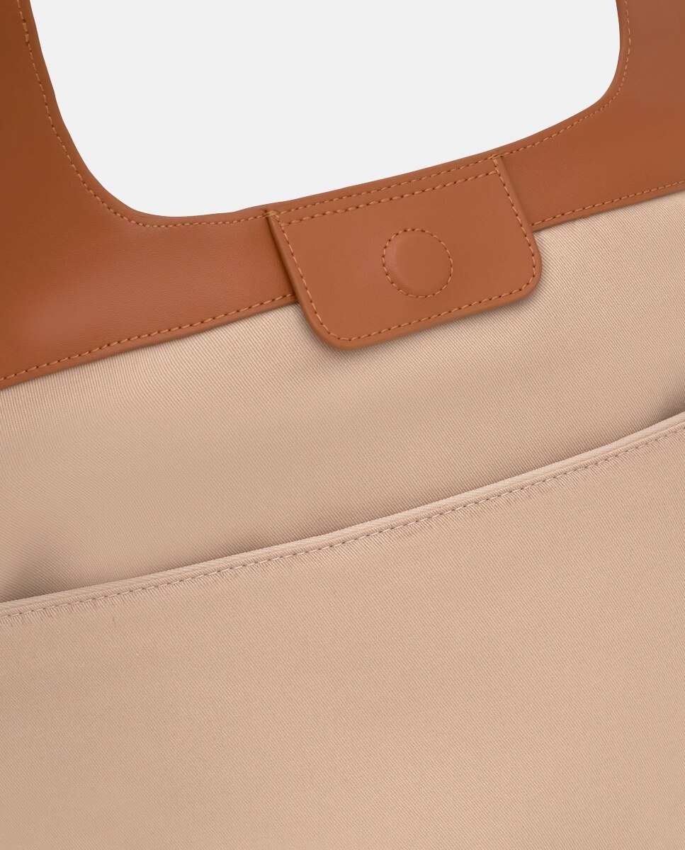 Mala Tipo Cesta Grande de Ráfia Camel-5