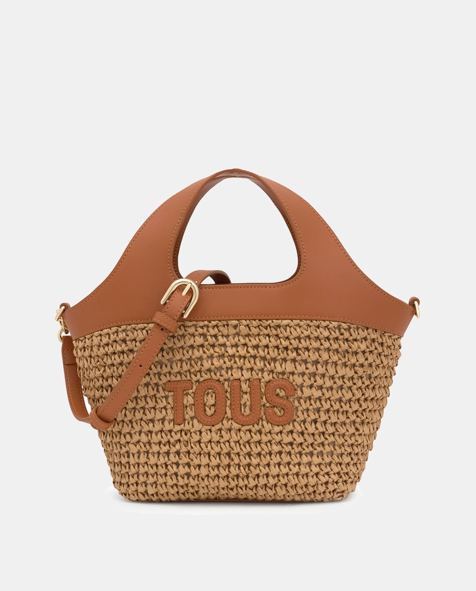 Imagem 0 de Mala Tipo Cesta Média de Ráfia com Fecho de Cordões e Alça Ajustável