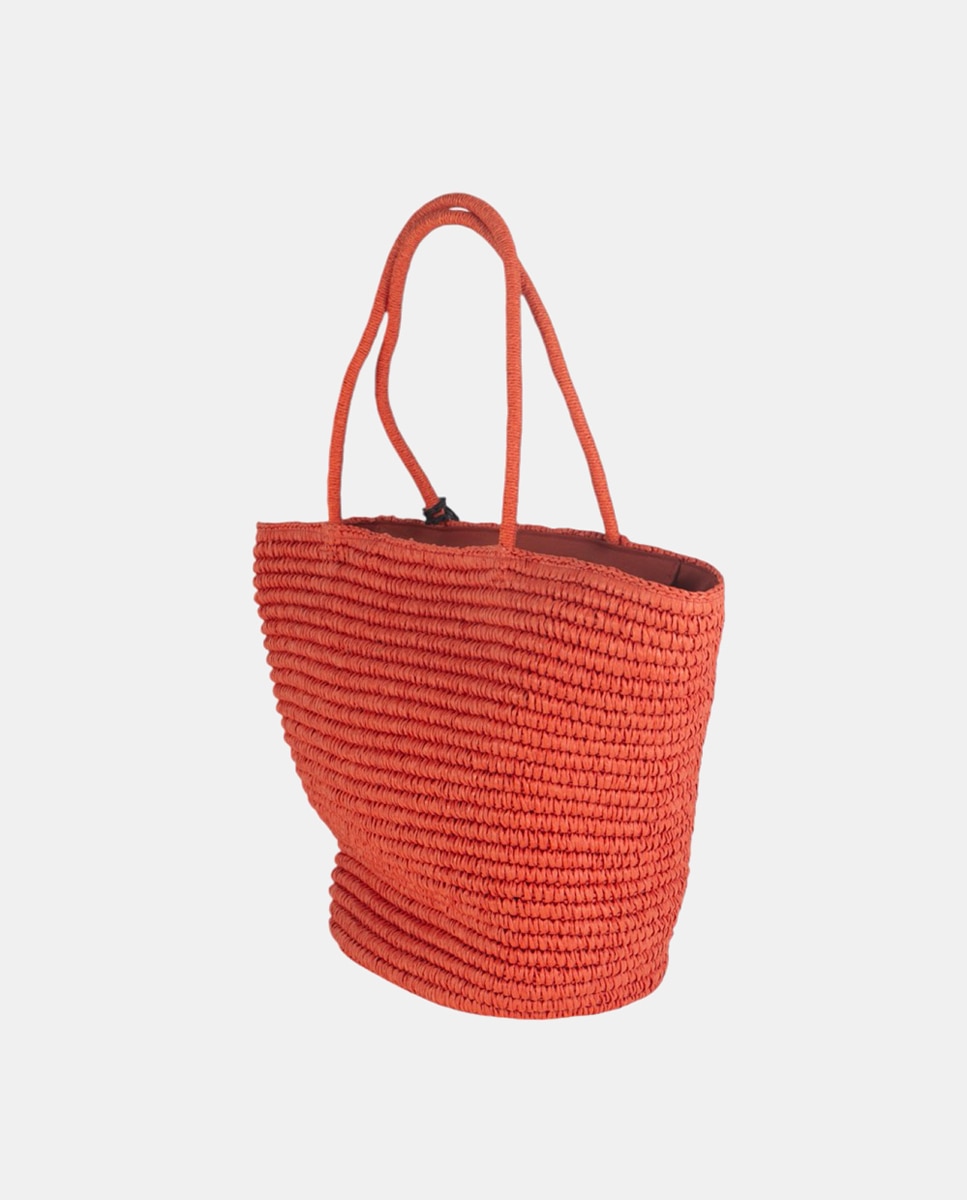 Cesta de Fibra Natural com Fecho de Correr Coral-2