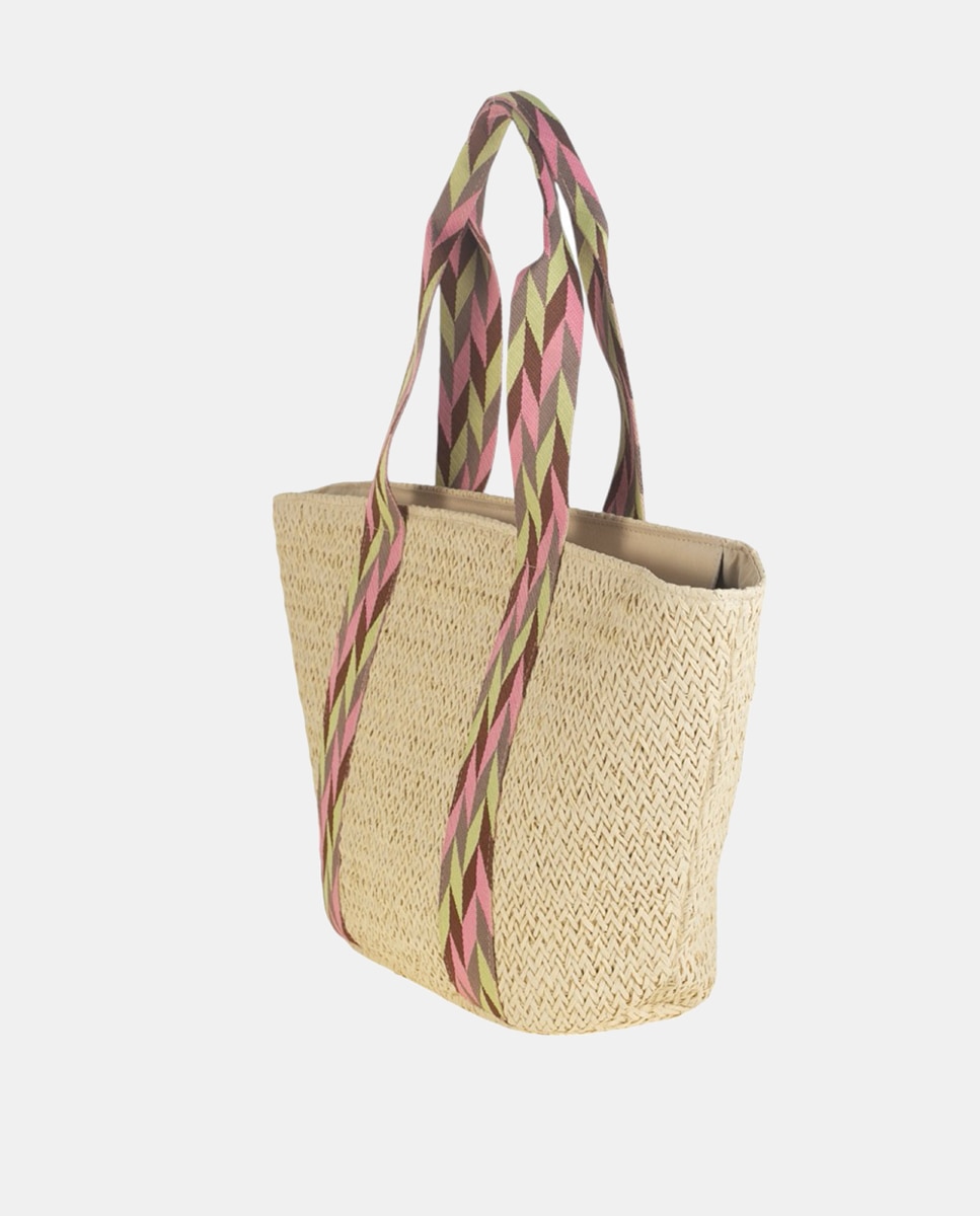 Cesta de Fibra Natural com Fecho de Correr Natural-2