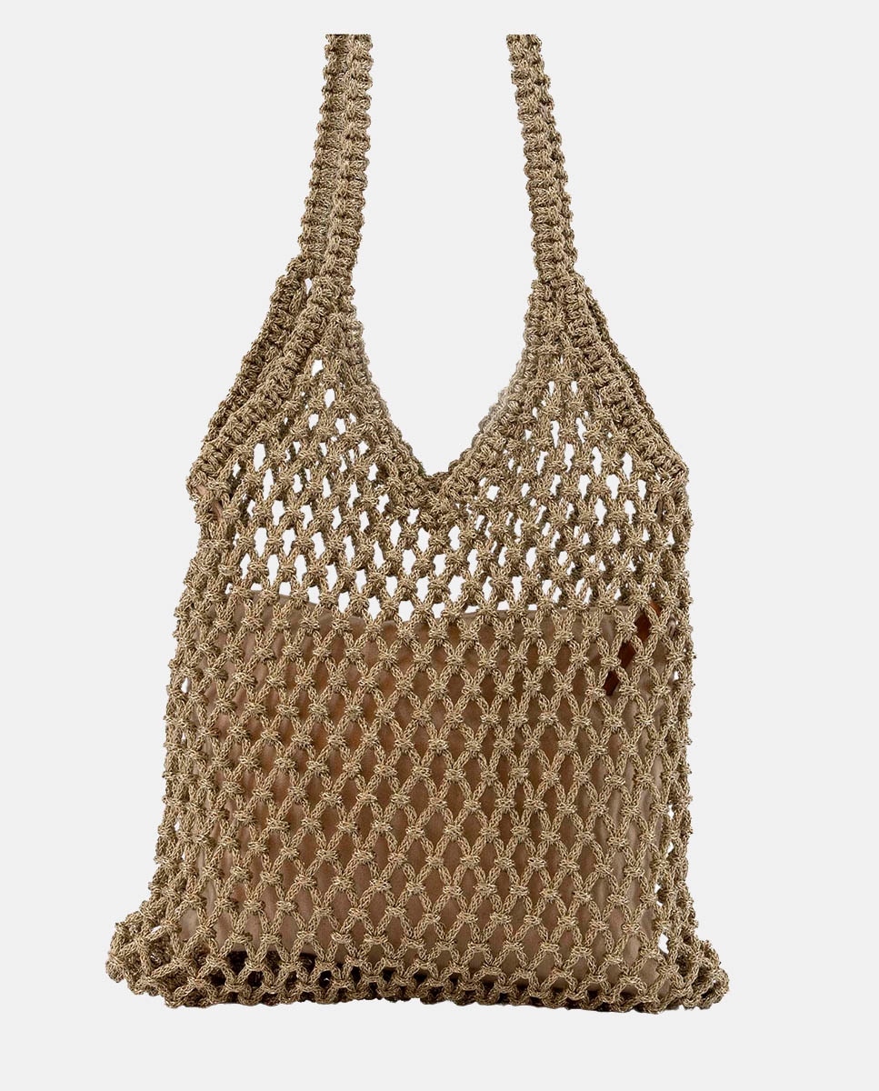 Mala Tipo Tote de Corda Entrançada
Metalizada Ouro-6