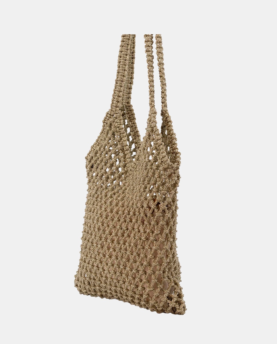 Mala Tipo Tote de Corda Entrançada
Metalizada Ouro-7