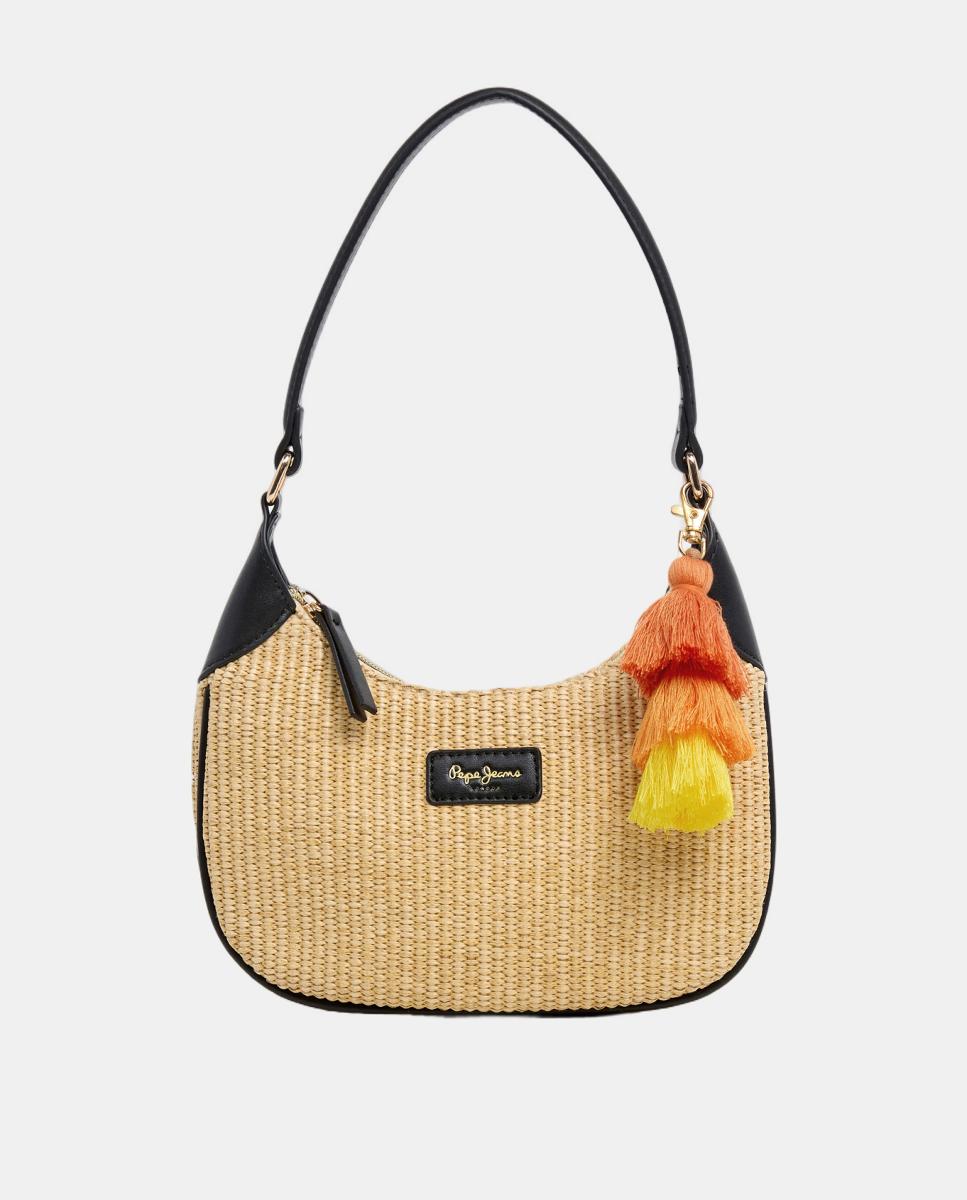 Imagem 0 de Mala Meia-Lua Trish com Fecho de Correr, Alça Curta e Logótipo à Frente