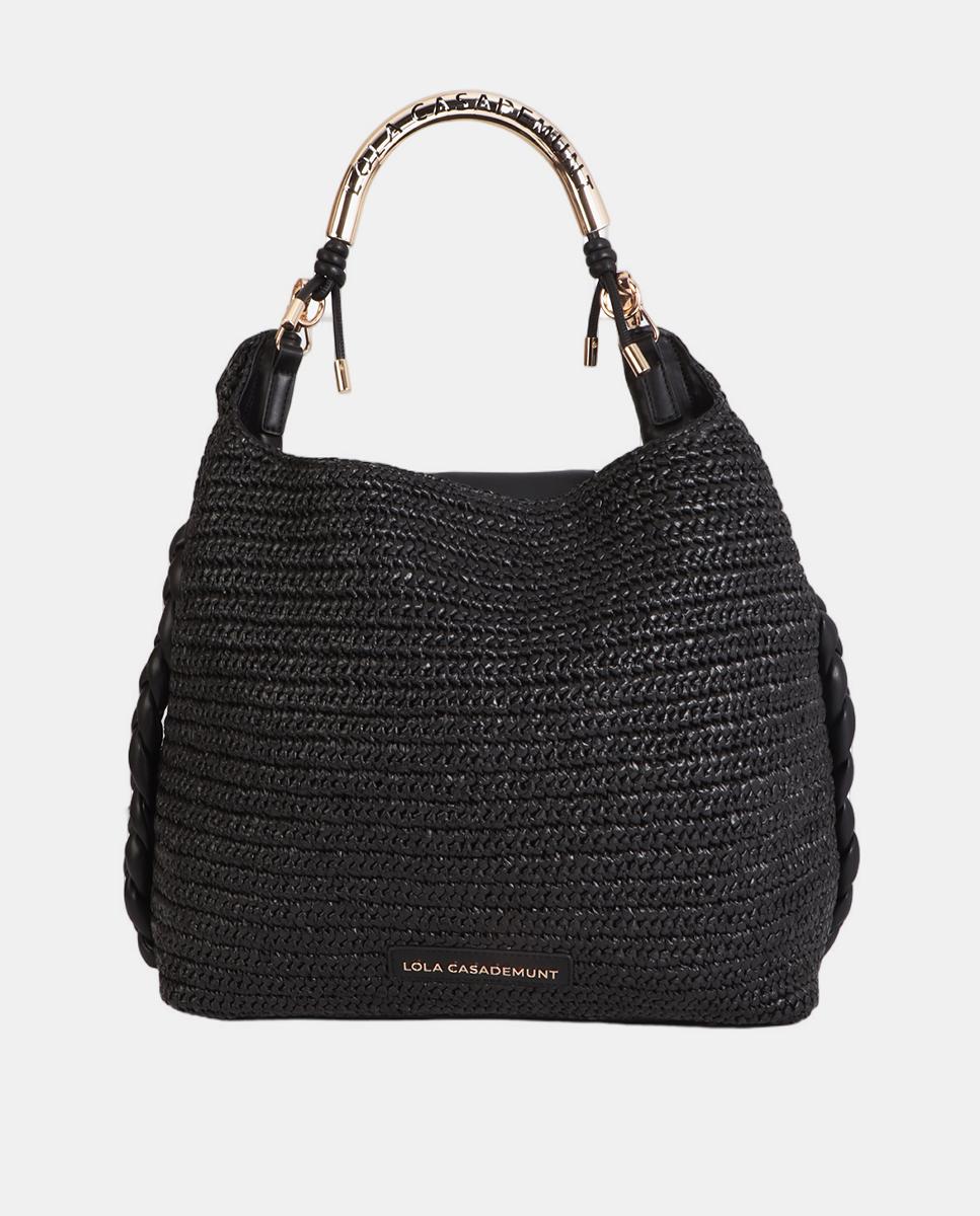 Imagem 0 de Mala Shopper Combinada com Efeito de Ráfia