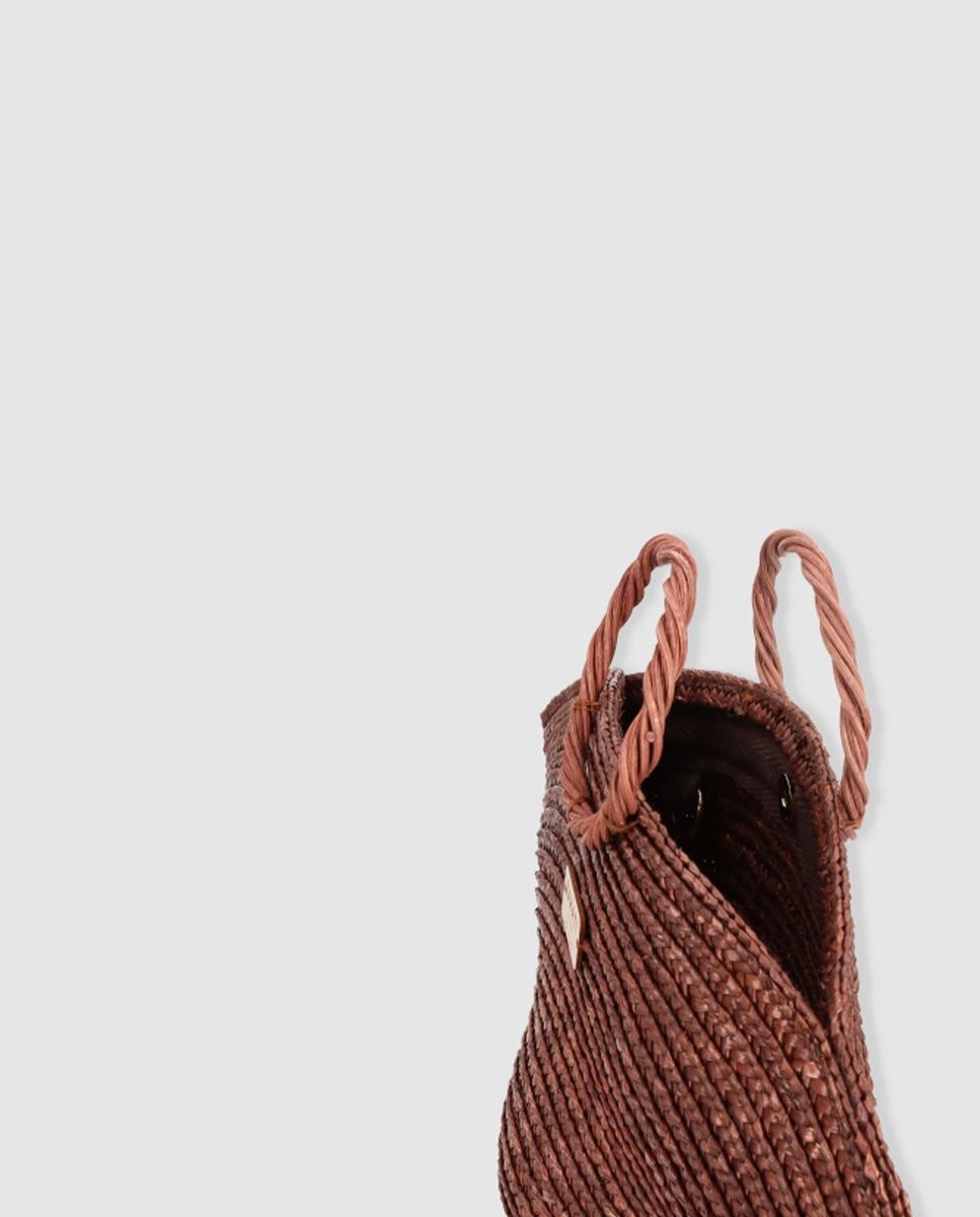 Mini Hat Bag - Cor de Chocolate Castanho-escuro-4