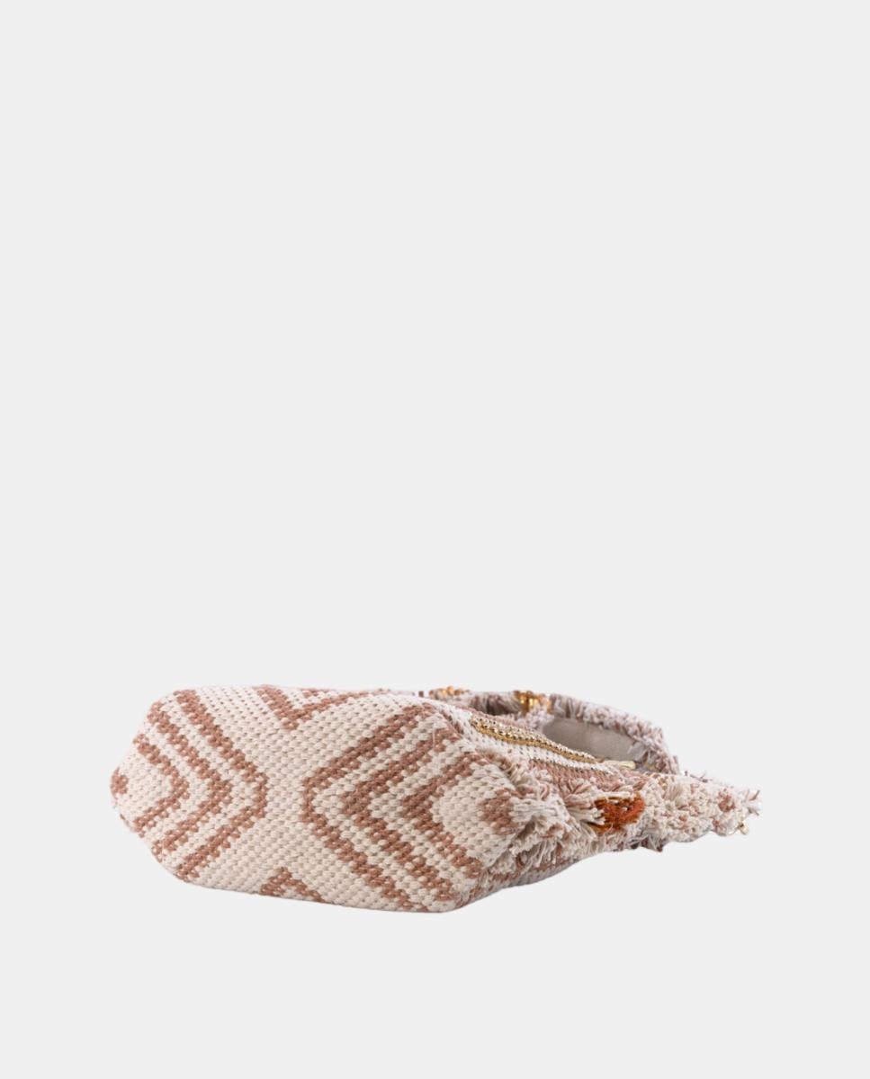 Mala Tipo Tote de Algodão com Bordados Dourados Ouro-5