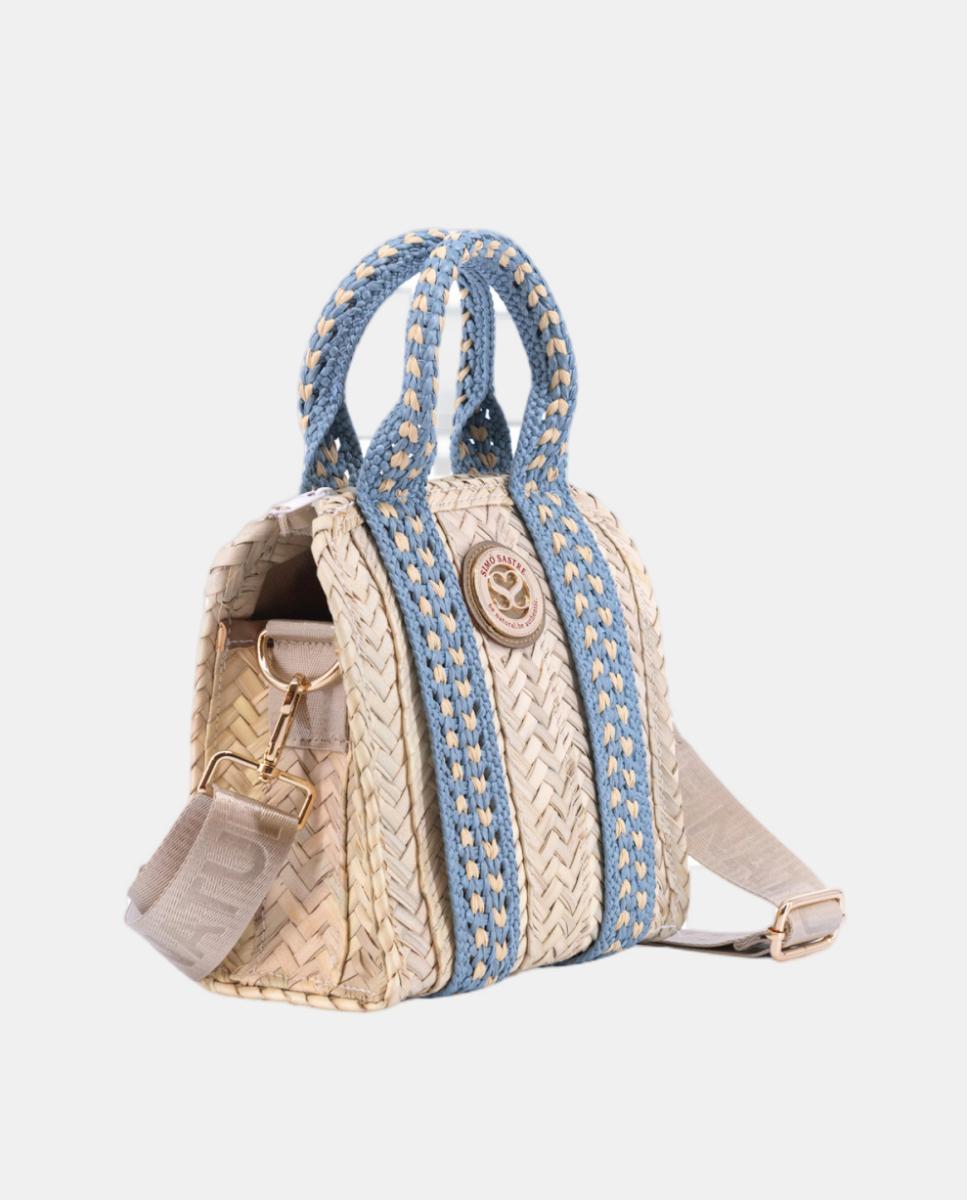 Imagem 0 de Mala Pequena Tipo Trolley de Palma Natural