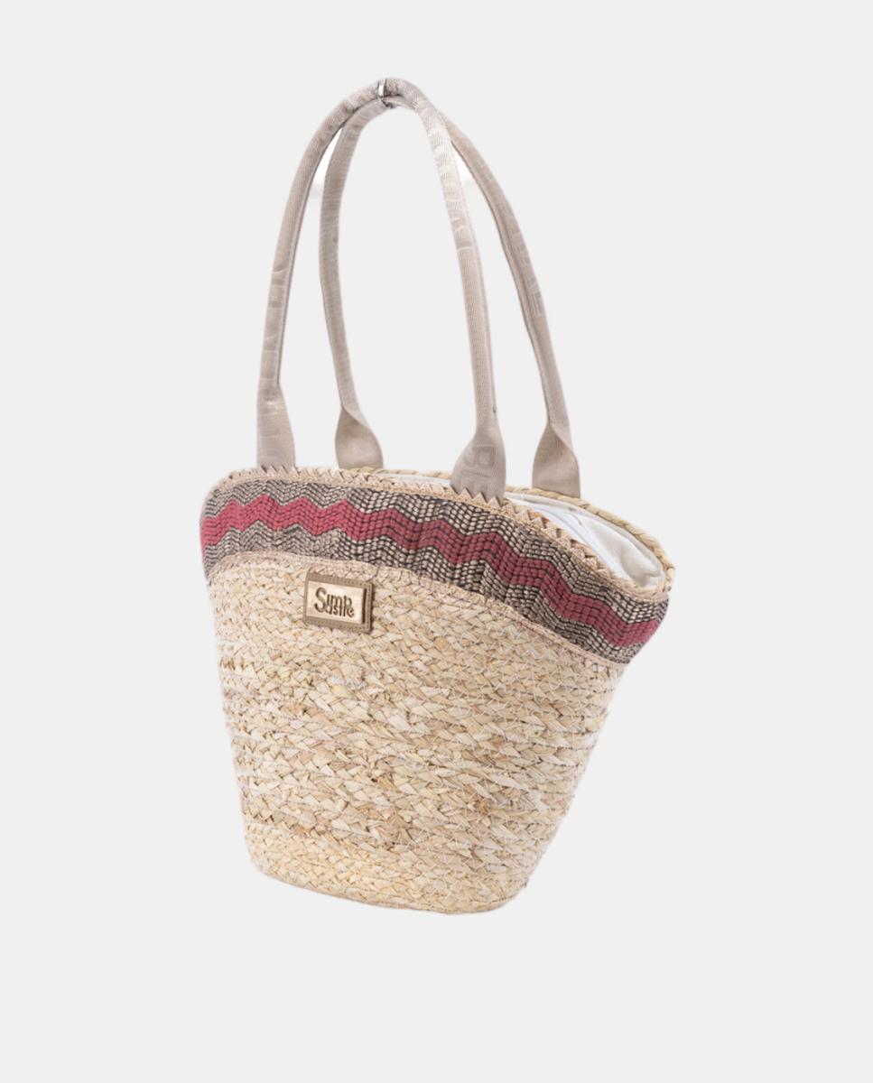 Cesta Média de Folhas de Milho Coral-2