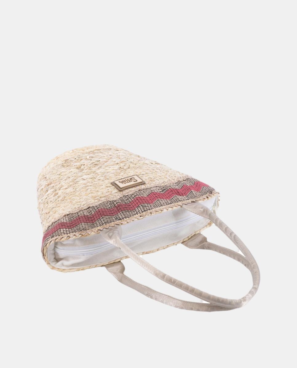 Cesta Média de Folhas de Milho Coral-3
