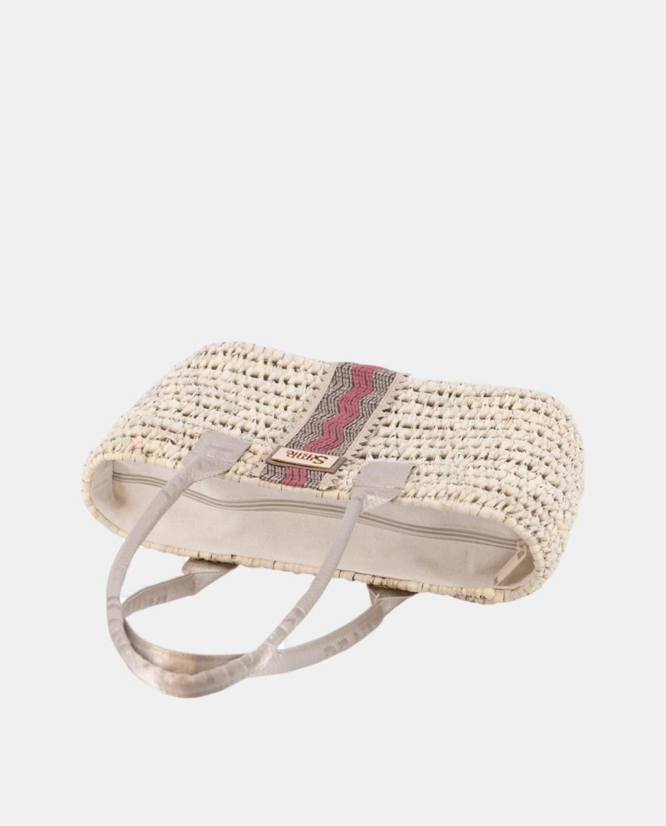 Mala Shopper de Palma Natural Atada Coral-3