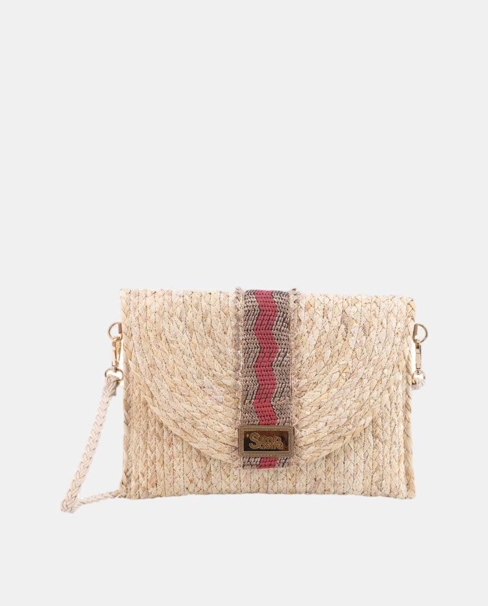 Imagem 0 de Carteira Tipo Mala Clutch de Folhas de Milho