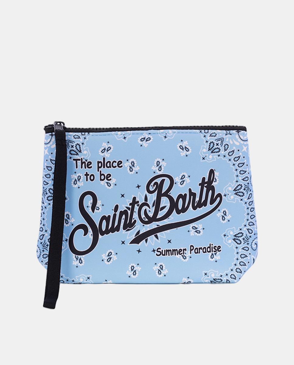 Imagem 0 de Nécessaire em Tecido de Neopreno com Estampado de Bandana, Fecho de Correr e Logótipo à Frente.