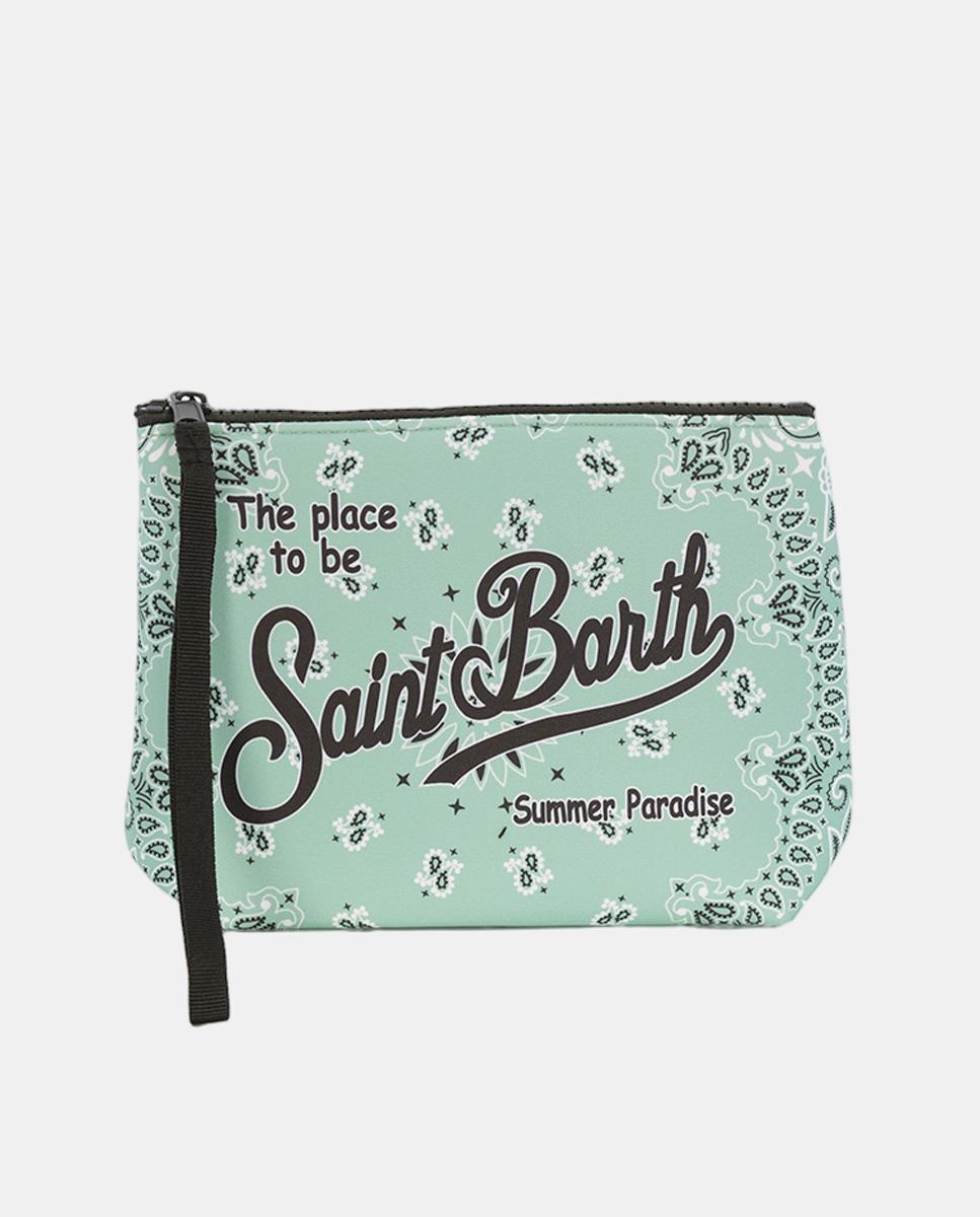 Imagem 0 de Nécessaire em Tecido de Neopreno com Estampado de Bandana, Fecho de Correr e Logótipo à Frente.