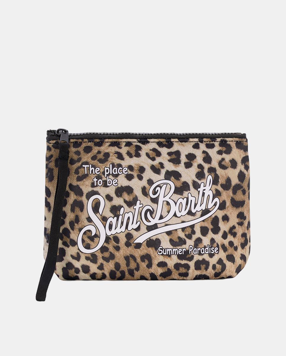 Imagem 0 de Nécessaire em Tecido de Neopreno com Animal Print, Fecho de Correr e Logótipo à Frente.