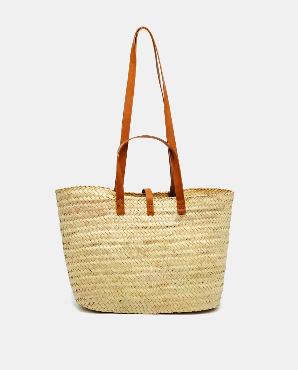 Cesta Mini Aberta em Fibra Natural Camel-2