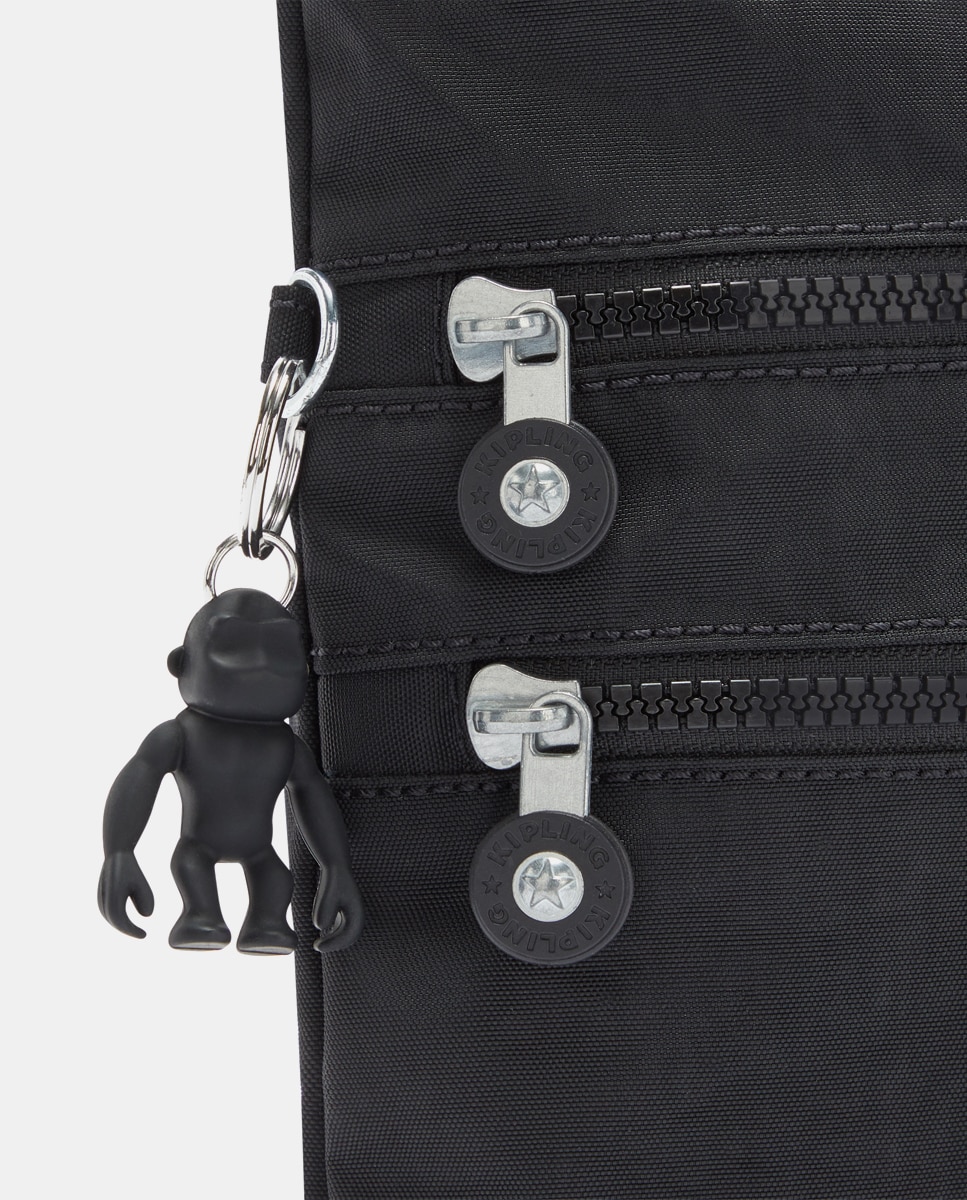 Bolso Mediano Bandolera - Kipling - Negro Negro-5