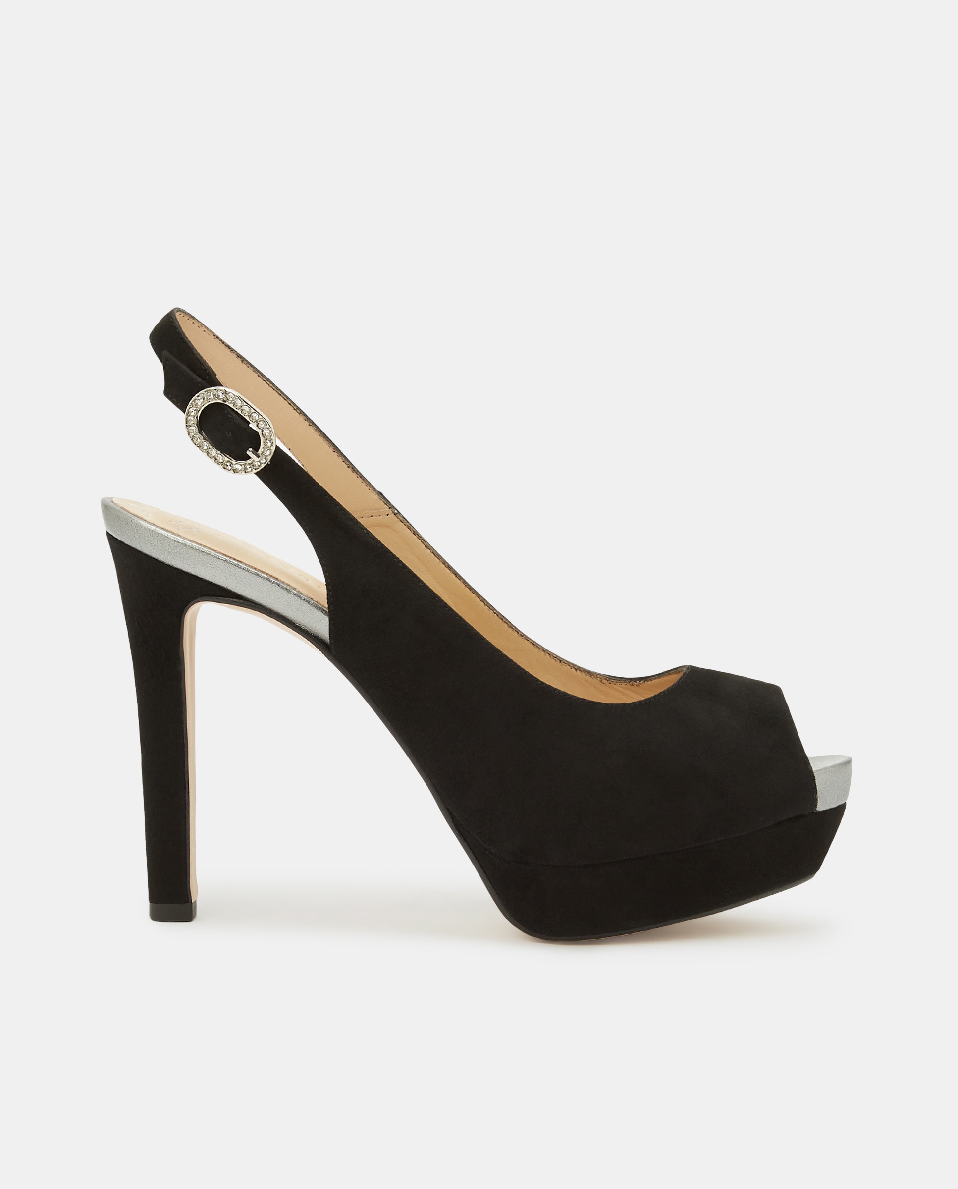 Imagem 0 de Peep toes de camurça pretos