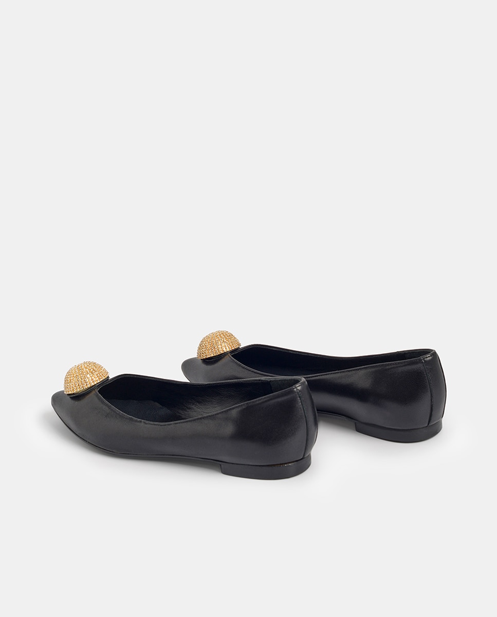 Sabrinas Disco em Pele com Adorno de Cristais Preto-4