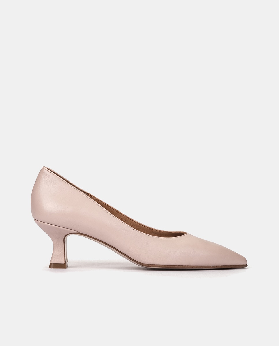 Zapato de salón de mujer en piel con punta fina. - Pedro Miralles - Rosa palo Rosa palo-1