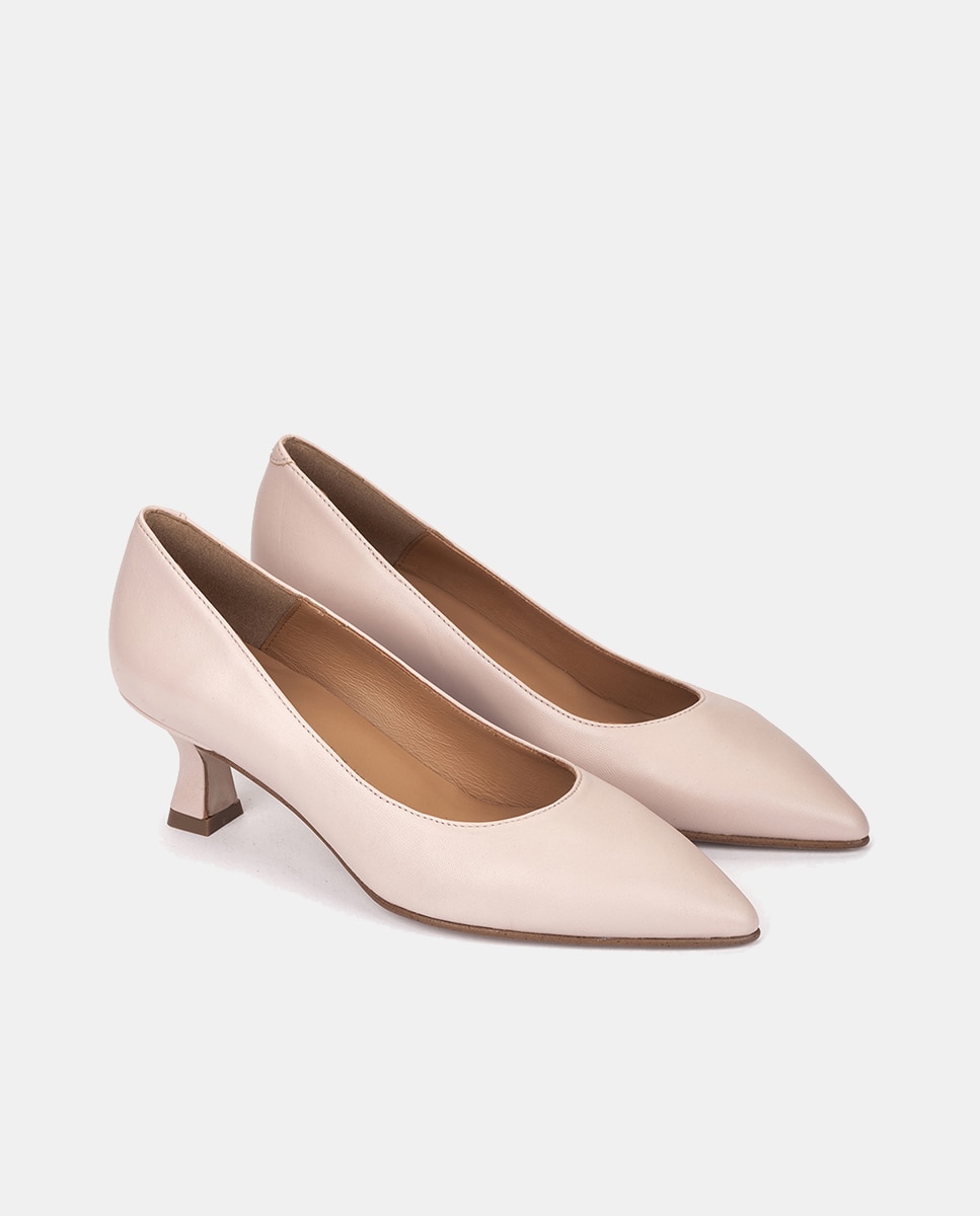 Zapato de salón de mujer en piel con punta fina. - Pedro Miralles - Rosa palo Rosa palo-2