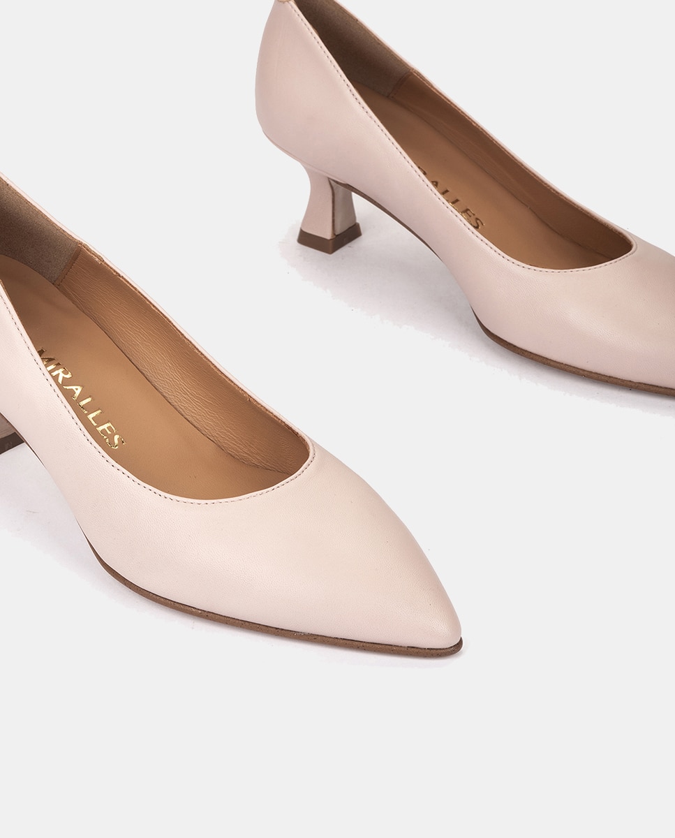 Zapato de salón de mujer en piel con punta fina. - Pedro Miralles - Rosa palo Rosa palo-4