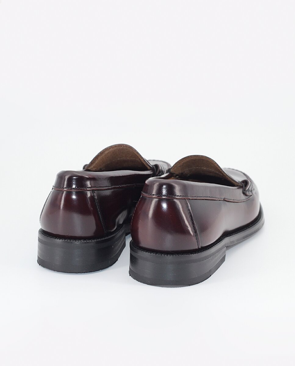 Mocassins com Travessão Vermelho/Grená-3