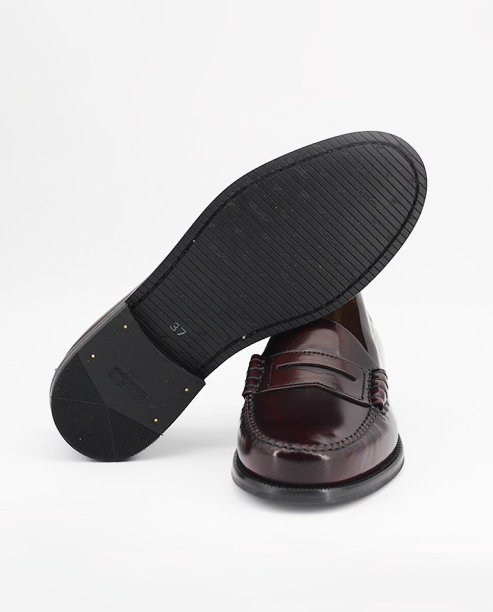 Mocassins com Travessão Vermelho/Grená-4