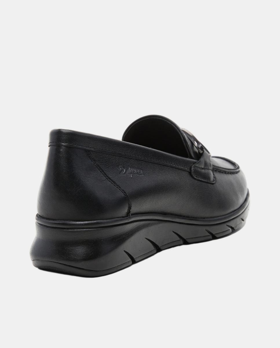 Mocasin mujer napa con detalle metálico - 24HRS - Negro Negro-3