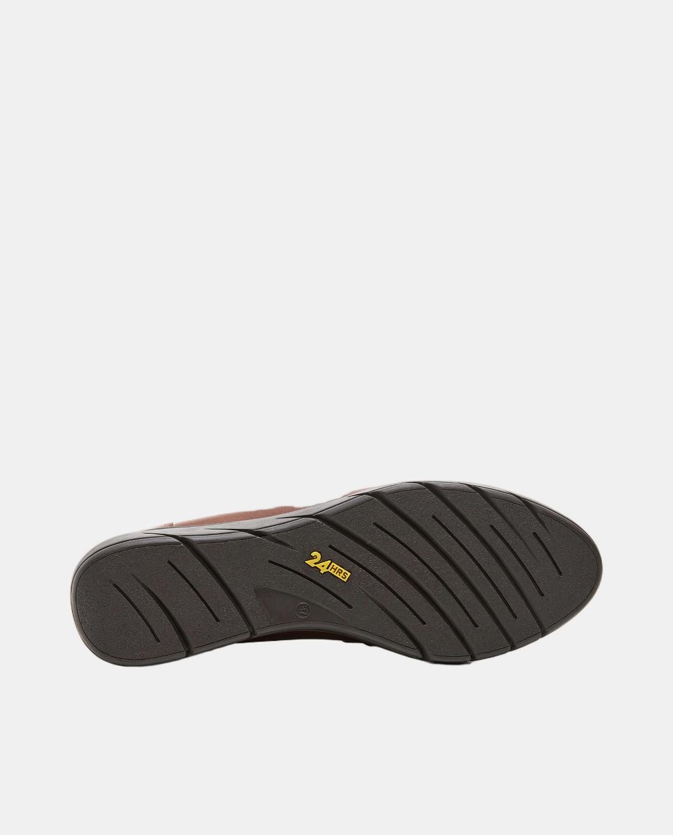 Mocassins em Pele com Sola de Borracha - Preto Castanho-escuro-4