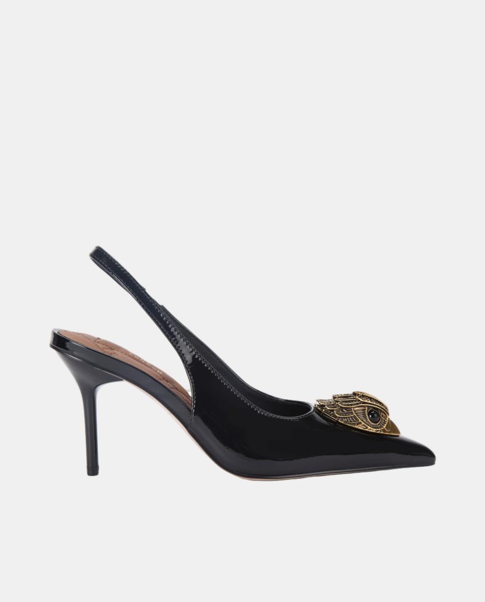 Imagem 0 de Sapatos de Salto em Verniz com Fecho Metálico Grande