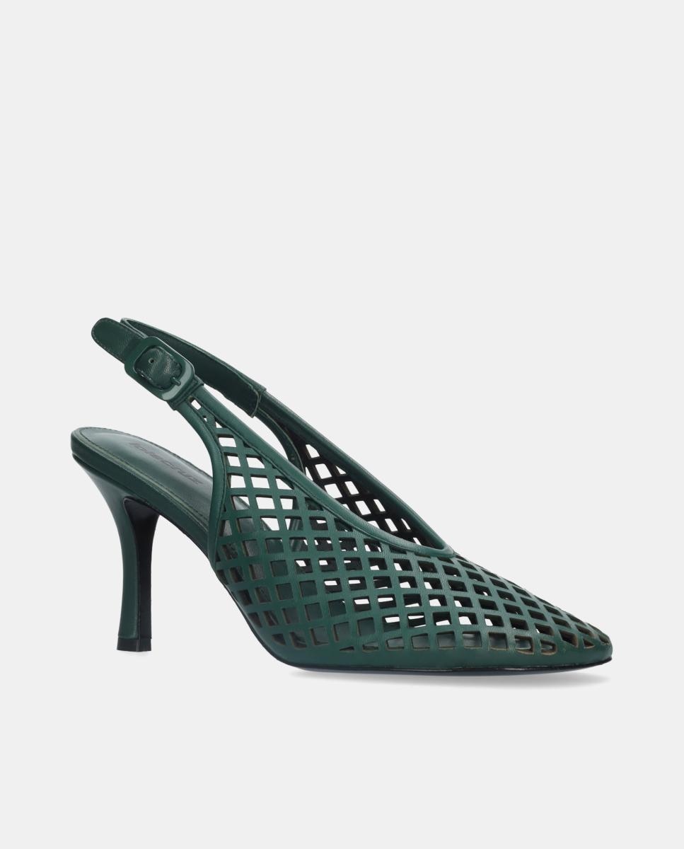 Sapatos em Pele Verde-escuro-2