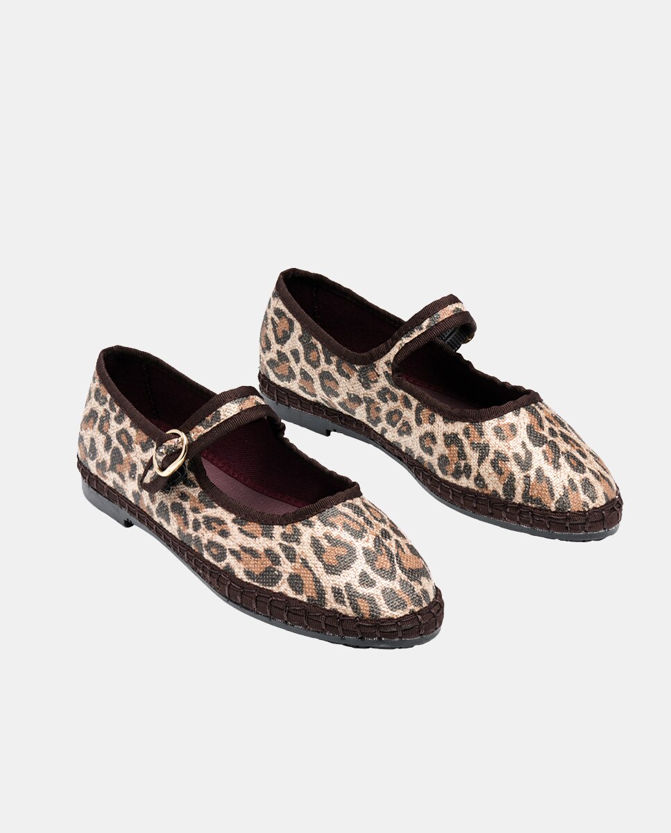 Sapatos de Presilha de Linho Natural-2