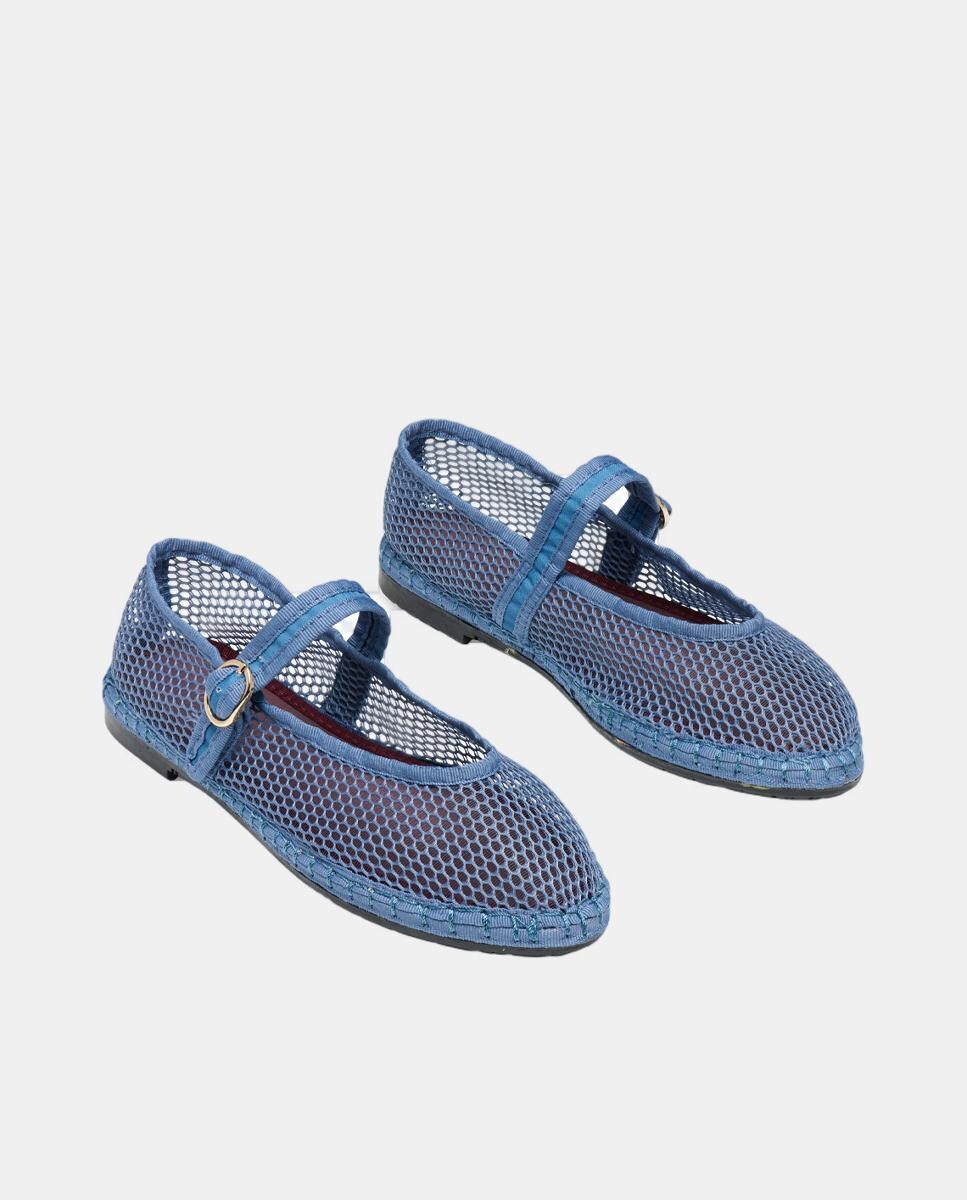 Sapatos de Presilha Modelo Isabella Azul-acinzentado-3