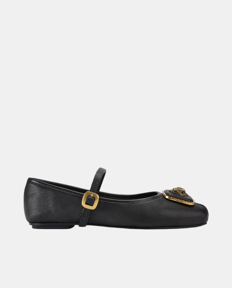 Kurt Geiger - Bailarina de mujer en ante con chapa frontal.