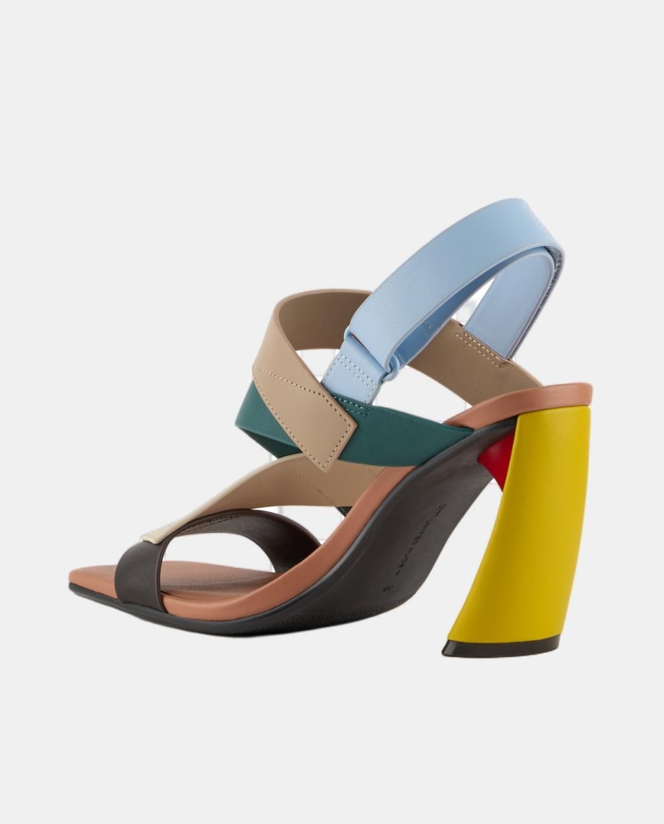 Sapatos de Salto Zuma em Pele Multicolor-2