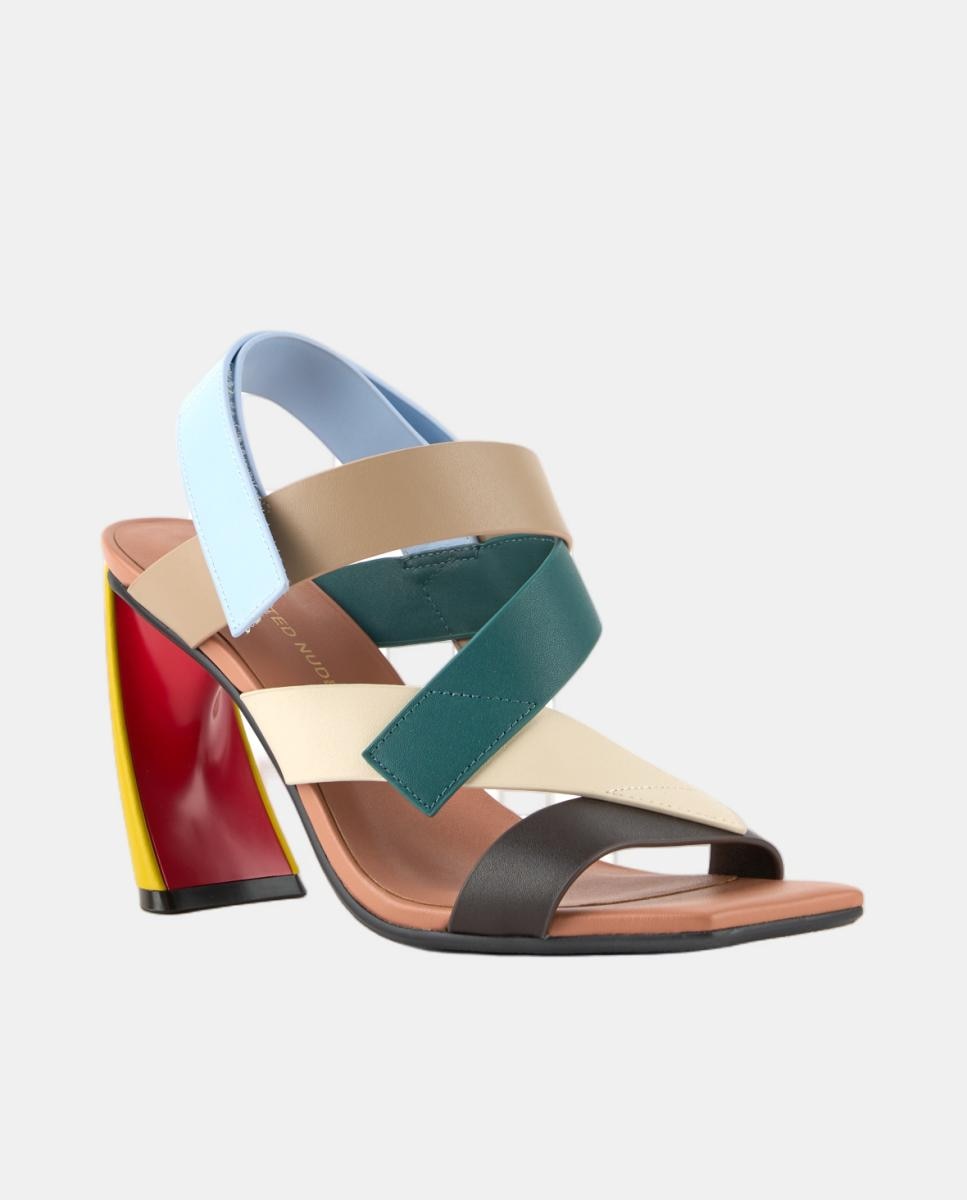 Sapatos de Salto Zuma em Pele Multicolor-3