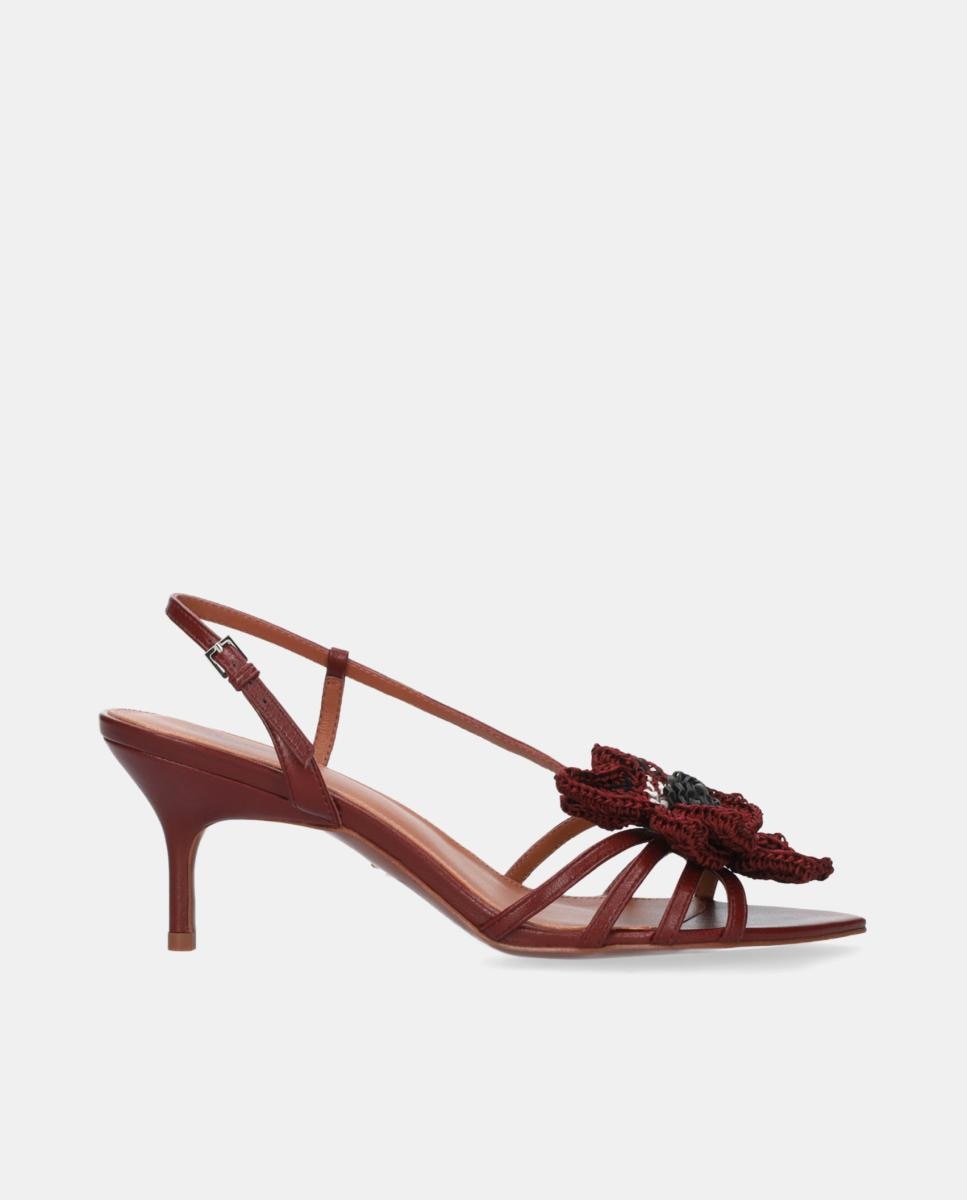 Imagem 0 de Sandálias de Salto em Pele