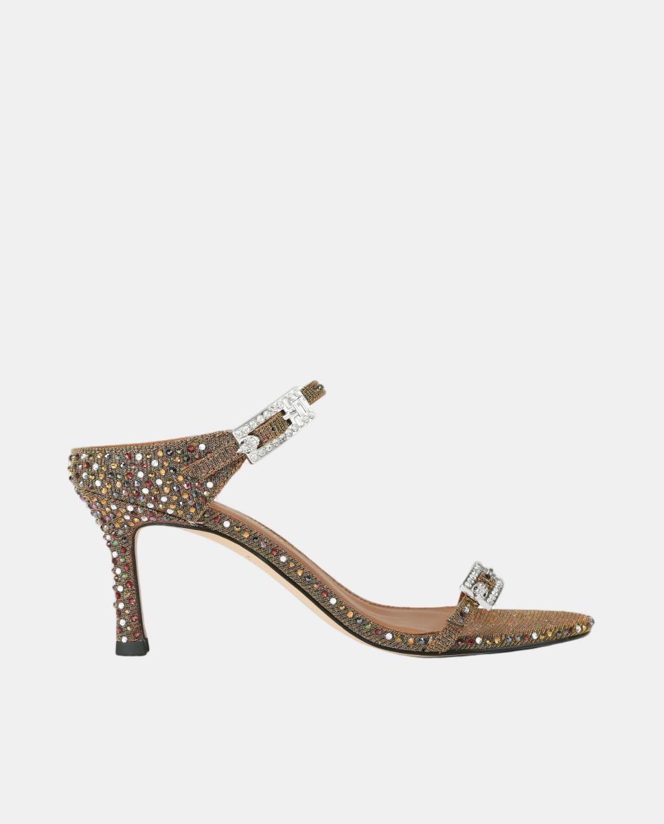 Imagem 0 de Sandálias de Salto Alto com Desenho de Tiras