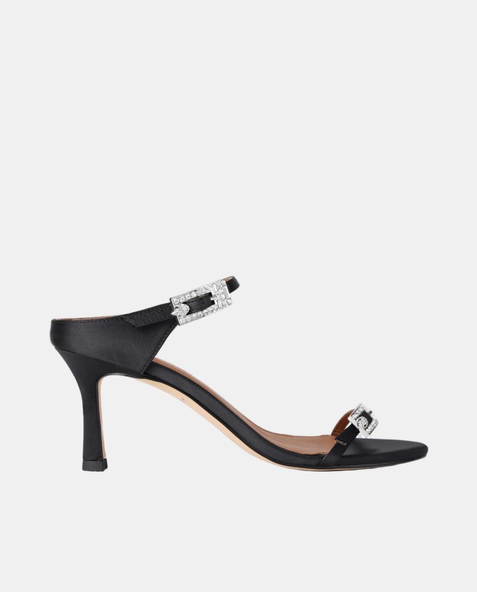 Imagem 0 de Sandálias de Salto Alto com Desenho de Tiras