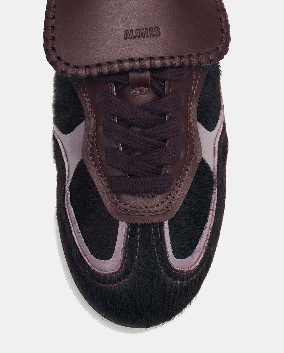 Sapatilhas de Pelo de Pónei Beringela-5